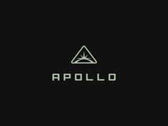 the word apollo is written in green on a black background with an image of a