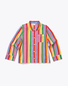 Long Sleeve Leisure Top - Rainbow Stripes by ban.do - pjs - ban.do Style Examples, Maximalist Fashion, Silly Clothes, Lounge Outfit, Gay Fashion, Rainbow Fashion, Sleepwear & Loungewear, Outfit Style, Cotton Voile