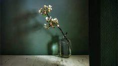 a vase with flowers in it sitting on a table