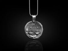 Libra Zodiac Sign Coin Necklace For Best Friend, Oxidized Horoscope Necklace in Silver, Astrology Necklace For Family, Libra Birthday Gift These 925K Sterling Silver Libra Zodiac Sign Coin Necklace has special handmade engraving details which photos are taken with original products. It's very elegant and classy for everyday use and gives stylish look to your outfits. Also, can be preferred as a gift for friends and family for an eternal memorial. Dream collection has many meanings behind its bac Necklace For Best Friend, Libra Birthday, Libra Zodiac Sign, Astrology Necklace, Horoscope Necklace, Zodiac Sign Libra, Personalized Pendant, Libra Zodiac, Coin Necklace