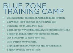 Blue Zones Lifestyle, Blue Zone Diet, Embrace Aging, Mcdougall Recipes, Health Zone, Blue Health