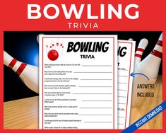 a bowling trivia is shown with the words bowling trivia in front of it