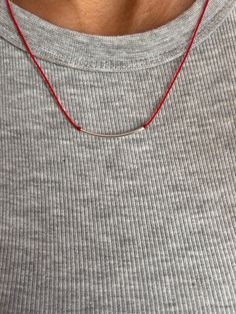 Made by Koï Design Adjustable;you can use it short or long or as a choker. 75 cm(29.5inches) Luck Necklace, String Necklace, Good Luck Necklace, Protection Jewelry, Red String, Red Necklace, Necklace Red, Sterling Silver Necklace, Jewelry Ideas