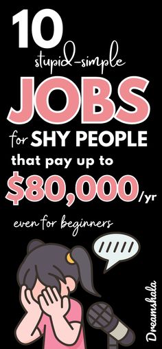 Not a "people person" and looking for a job that doesn't deal with people? You've come to the right place! Here's a list of the best jobs for introverts and shy people! Find out what type of jobs you can start today that pay well too! #jobsforshypeople #jobsforstayathomemoms #jobsforbeginners #onlinejobsfromhome #makemoneyfromhome Jobs For Introverts, Shy People, Best Jobs, Pinterest Affiliate Marketing