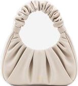 Spring Beige Soft Leather Bags, Beige Soft Leather Bag For Spring, Spring Soft Leather Beige Bag, Everyday Cream Bag With Round Handle, Cream Bags With Round Handle For Everyday, Cream Bags For Daily Use With Round Handle, Chic Cream Shoulder Bag With Round Handle, Cream Shoulder Bag With Round Handle For Shopping, Spring Bags With Removable Pouch And Round Handle