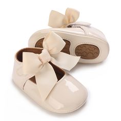 Vintage Cute Bowknot Solid Color Mary Jane Shoes For Baby Girls Comfortable Lightweight Non Slip Best Baby Shoes, Mary Jane Shoes Flat, Flower Girl Shoes, Girls Dress Shoes, Baby Sandals, Princess Shoes, Wedding Dress Shoes, Walker Shoes