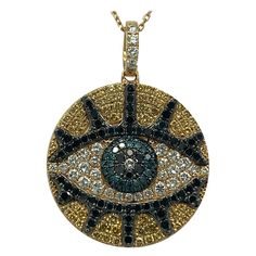 Eyes Symbol, Eye Symbol, Blue Diamonds, World Population, Evil Eyes, Custom Pendants, Pendant With Chain, Bad Luck, Evil Spirits