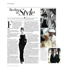 an article in the style magazine features photos of people and their fashions, including a woman