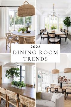 If you're thinking about updating your dining room, these beautiful dining room ideas will give you all the inspiration you need, with beautiful dining room decor ideas and trends for 2025, lighting, rugs, furniture, tables, chairs, sideboards, art, kitchen breakfast nooks, coastal dining rooms, organic modern room ideas, and more! Dining Room With Round Table Modern, Mix And Match Dining Table And Chairs, Dining Tables And Chairs Ideas, Hamptons Style Decor Dining Room, Kitchen Dining Tables And Chairs, Dining Room Decor 2024 Trends, Florida Dining Room Ideas, Large Artwork Dining Room, Modern Dining Room Table Decor Ideas