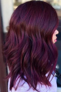 Pelo Color Borgoña, Pelo Color Vino, Dark Burgundy Hair, Red Violet Hair, Wine Hair, Violet Hair, Hair Color Burgundy, Dark Red Hair