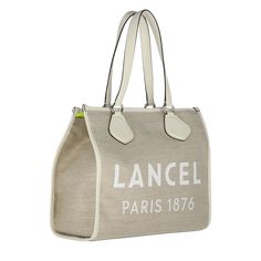 Tote bag – Lancel Leather Handbags Handmade, White Tote Bag, Summer Tote, White Tote, Shopper Bag, Leather Tote Bag, Smooth Leather, Cowhide Leather, Leather Handmade