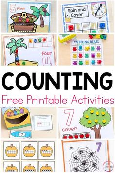 counting printable activities for kids to practice counting