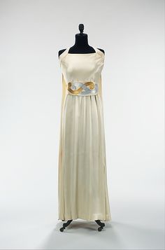 Evening dress  House of Lanvin  (French, founded 1889)    Designer:      Jeanne Lanvin (French, 1867–1946)  Date:      spring/summer 1937  Culture:      French  Medium:      silk, leather Jeanne Paquin, 1930's Dresses, Writing Stuff, Costume Collection