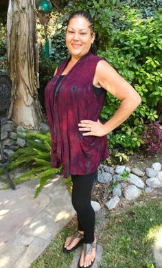 Plus Size Womens Pocket Vest, Pocket Vest Plus Size, Tie Dye Vest Pockets, Women Plus Sweater Vest,Dyed Merlot Red w/Black, S/M L/XL or PlusPerfect light weight Vest. This style is longer on the sides than in the front, has some fold folds in the front, Pockets! working well in plus size! Comes in 3 sizes: S/M L/XL & Plus Size. This one is several times to get rich layers of color. My best selling color - goes well with lots of things S/M bust 40" across the back a little extra in the front  fro Vest Plus Size, Weight Vest, Pocket Vest, Weighted Vest, Black Tunic Tops, Sleeveless Jumper, Plus Size Womens, Get Rich, Sweater Vest Women