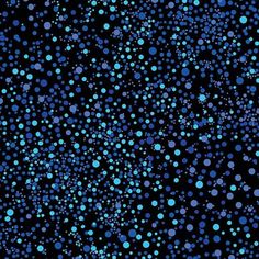 an abstract blue and black background with small dots in the center, as well as smaller circles