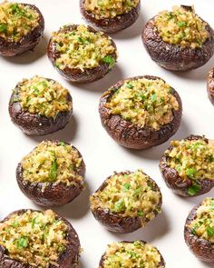 baked stuffed mushrooms with cheese and green onions