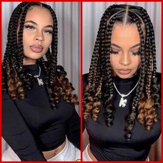 Quick Braiding Hair Styles For Black Women, Large Braid Styles For Black Hair, Bigger Box Braids Hairstyles, Chunky Braids Black Women, Braided Hairstyles For Round Faces Black Women, Braids Hairstyles For Teens, Easy Feed In Braids Hairstyles, Short Big Box Braids, 6 Big Braids