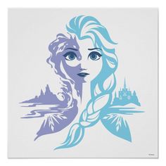 a frozen princess with long hair and blue eyes is featured in the poster for frozen 2