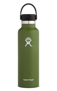 the hydro flask water bottle in green