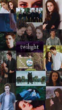 the twilight saga is shown in this collage