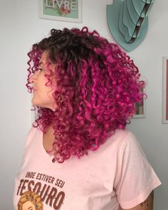 Curly Color, Short Grunge Hair, Dye My Hair, Hair Dye Colors