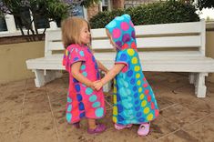 Two-many: Towel Cover-up Mini How To Beach Towel Dress, Swimsuit Coverup Pattern, Dress Flip, Diy Swimsuit, Girls Football Boots, Toddler Patterns, Toddler Designer Clothes, Girls Clothes Patterns, Toddler Swimsuits