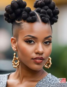 Natural Haircuts For Black Women, Mixed Hairstyles, Birthday Braids, Locs Short, Top Fade Haircut, Haircut Options, Women With Round Faces, Embrace Natural Hair