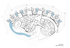 the site plan for an apartment complex with several floors and lots of rooms on each floor