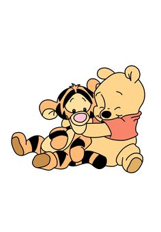 winnie the pooh and tigger hugging each other