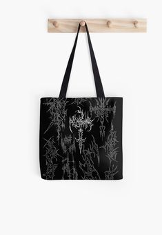 Soft polyester canvas shopping bag with edge-to-edge print on both sides. Fully lined for extra strength. Three sizes to choose from. Cyber Sigilism tattoo style Cyberglism Tattoos, Cyberciglism Tattoo, Sigilism Tattoo, Gothic Tote Shoulder Bag For Everyday Use, Graphic Print Tote Bag For Streetwear, Goth Tote Bag, Canvas Shopping Bag, Print Tote, Tattoo Style