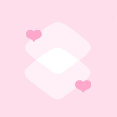 two hearts on a pink background