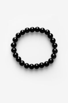 THE BEAD Bracelet. Crafted from Turquoise beads on a stretchable Band to ensure a perfect fit for all.    *Each Bracelet May differ* Black Mens Bracelet, Black Beaded Bracelets For Men, Black Bracelets For Men, Black Bead Bracelet, Boys Bracelets, Black Beaded Bracelets, Black Bracelet, Ball Bracelet