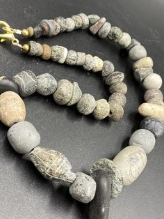 The Beautiful Lot Necklace Of Stone Beads Probably From Ancient Stone Age Very Unique Items For Collections and Study Fast and Free Shipping World Wide Ancient Beads, Antique Turquoise, Ancient Stone, Antique Stone, Carnelian Beads, Stone Age, African Jewelry, Agate Beads, Unique Items