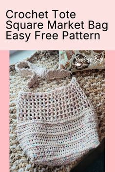 Create this cute and fun crochet tote bag with this free pattern!