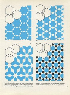 four different patterns that are in the same pattern, one is blue and white with black dots