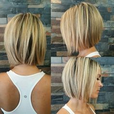 Straight Hair, Graduated Bob Cuts for Short Hair - Short Thick Hairstyles Popular Short Hairstyles, Short Hairstyles For Thick Hair, Bob Hairstyles For Fine Hair, Short Bob Haircuts, Short Hairstyle, Short Blonde, Short Blonde Hair, Trendy Short Hair Styles