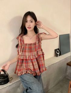 Vevesc 2024 Summer New Fungus Vest for Women Fashion Vintage Red Plaid Tank Top Y2k E-Girl Sleeveless Straight Loose Camisole Tops Elasticity: Slight Strech Fabric Type: blended Material: COTTON Material: Polyester Pattern Type: Plaid Size Bust (cm) Bust (in) Length (cm) Length (in) S 60-86 23.6-33.9 41 16.1 M 62-88 24.4-34.6 42 16.5 L 64-92 25.2-36.2 43 16.9 XL 66-96 26.0-37.8 44 17.3 Streetwear Cargo Pants, Plaid Tank Top, Graphic Crop Top, Middle Age Fashion, Summer Bodycon Dress, Crop Top Tees, Denim Mini Dress, Sleeveless Tank, Sleeveless Tank Top