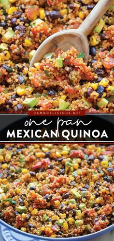 ONE PAN MEXICAN QUINOA Low Cholesterol Dinner Recipes For Family, High Protein Meatless Dinner Ideas, Recipies Few Ingredients Healthy, Purium Lifestyle Meals, Meals For High Cholesterol, Light Recipes For Dinner, Fast Food Alternatives, Digestion Friendly Recipes, Light Easy Dinner