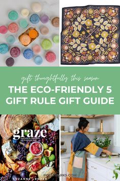 the eco - friendly 5 gift rue gift guide is featured in an article about how to use