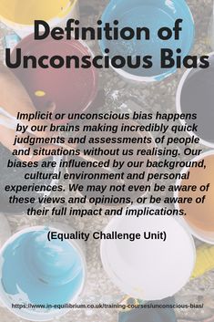 the definition of unconscious bins is shown in this graphic above it