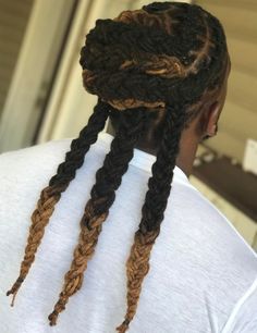 Braided Locs For Men Locs For Men, Braided Locs, Dreadlocks Styles, Blonde Dreadlocks, Mens Dreads, Curly Hair Fade