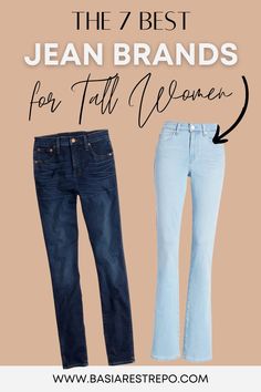 Check out these jeans for tall women (that you need!). I share extra long, flare, high waisted, and more styles from stores like Nordstrom. Check them out now! Wide Leg Jeans For Tall Women, Best Tall Womens Jeans, Jeans Tall Women, Best Jeans For Tall Women, Tall Jeans For Women, Extra High Waisted Jeans, Outfits For Tall Women, Best Fitting Jeans For Women