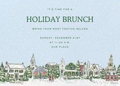 the holiday brunch is coming to town this time of day and it's on