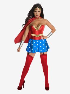 a woman dressed in a wonder costume