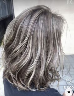 Biolage Highlights For Grey Hair, Dark Hair Going Gray Highlights, Ash Brown Hair With Highlights To Cover Gray, Natural Grey With Lowlights, How To Blend Grey Hair Grow Out Blonde, High And Low Lights Hair Grey, Gray Highlights On Light Brown Hair, Dark Blonde And Gray Hair, Gunmetal Hair Color