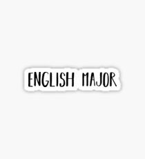 an english major sticker with the word'english major'in black and white