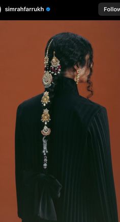 Earring Reference, Desi Hairstyles, Sleek Long Hair, Traditional Hairstyle, Editorial Hair, Hair Reference, Hair Art, Looks Style