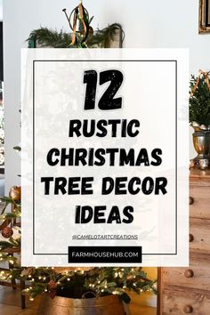 Rustic Christmas tree Burlap And Wood Christmas Tree, Traditional Rustic Christmas Tree, Christmas Tree Rustic Decorations, Man Cave Christmas Decor, Rustic Trees Christmas, How To Decorate A Rustic Christmas Tree, Decorating With Christmas Trees, Grapevine Trees Front Porch, Rustic Christmas Theme