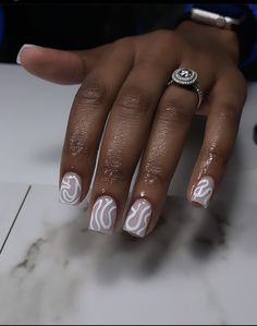 Overlay Short Nails Designs, Coffin Gel X Nail Designs, Brown Croc Nails Short, Overlay Nails Black Women, Short Acrylic Overlay, Short Nails Airbrush, Cutesy Nails, Solar Nails, Classy Acrylic