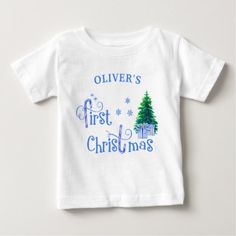 Baby 1st Christmas Tree and Blue Candy Cane Boy Baby T-Shirt Pink Candy Cane, Baby 1st Christmas, Christmas Names, My First Christmas, Blue Candy, Top Baby Products, Lovely Tops, Red Candy, Gender Neutral Baby Clothes